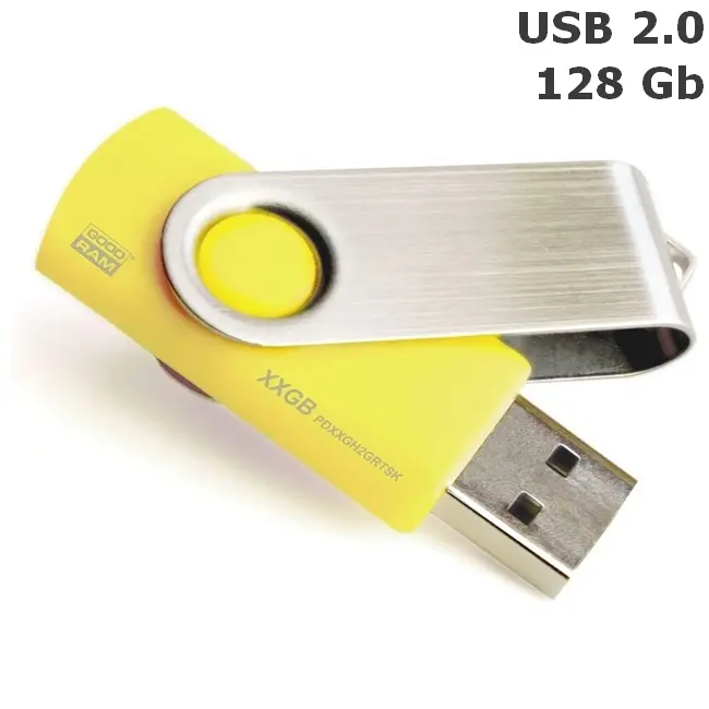 Флешка 'GoodRAM' 'TWISTER' 128 Gb USB 2.0 жовта Желтый Серебристый 6376-05