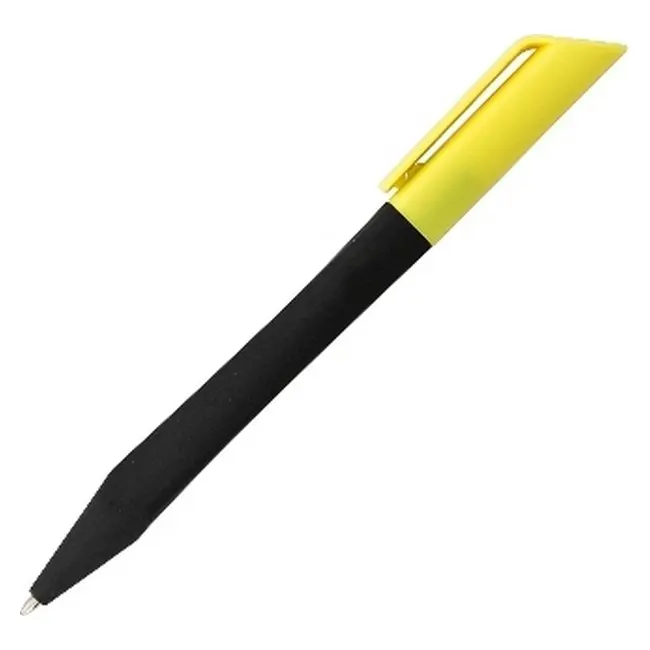 Ручка пластикова з покриттям Soft Touch Желтый Черный 8815-03