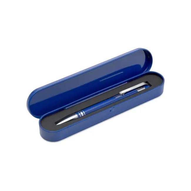 Ручка металева в футлярі Синий Серебристый 6416-05