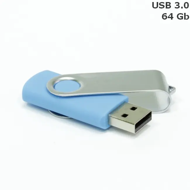 Флешка 'Twister' 64 Gb USB 3.0 Серебристый Голубой 14599-90