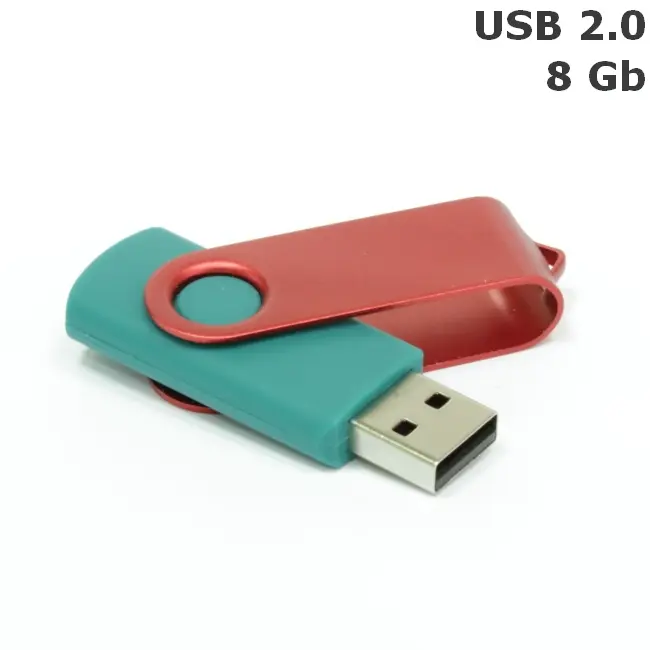 Флешка 'Twister' 8 Gb USB 2.0 Зеленый Красный 3673-56