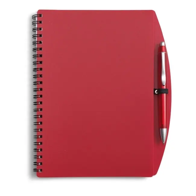Блокнот А5 с ручкой Черный Красный Серебристый 6485-01