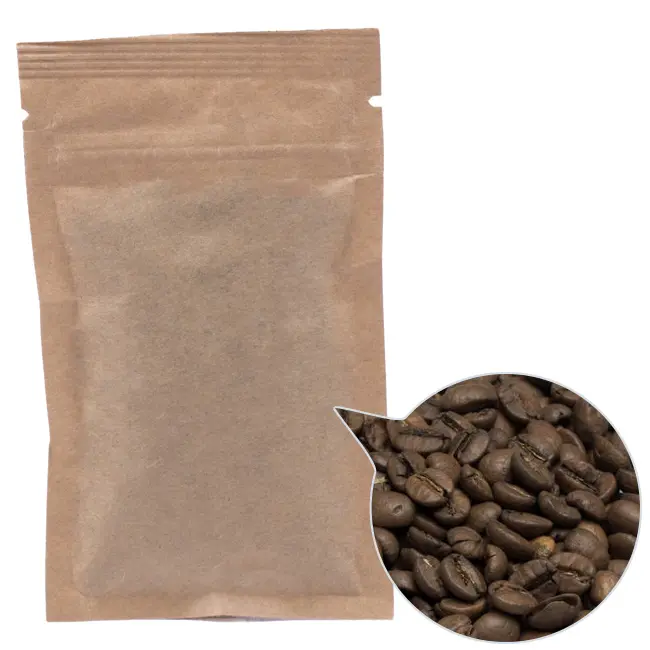 Кава зерно '100% Арабіка Бразилія Сантос' С70х120 крафт 17г Коричневый 13815-01