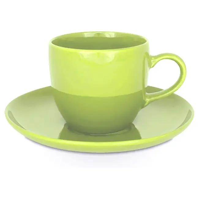 Чашка керамическая Punta S с блюдцем 180 мл Зеленый 1805-20