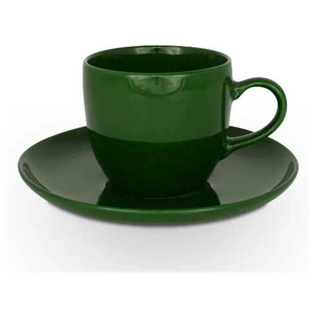 Чашка керамическая Punta S с блюдцем 180 мл Зеленый 1805-16