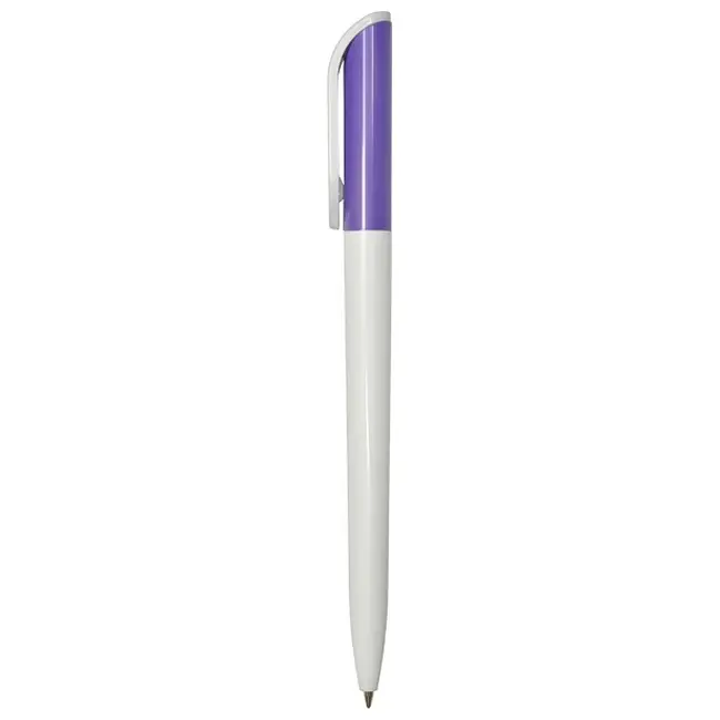 Ручка 'Uson' пластикова з поворотним механізмом Белый Фиолетовый 3925-85