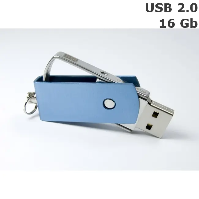 Флешка 'GoodRAM' 'Zip' 16 Gb USB 2.0 голубая Голубой Серебристый 6303-02