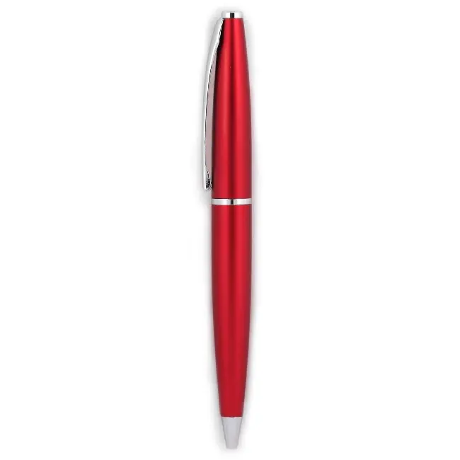 Ручка металева з поворотним механізмом Серебристый Красный 4296-03