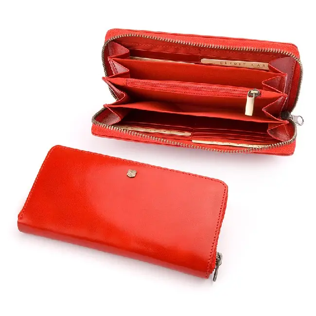 Бумажник женский кожанный Красный 4880-01
