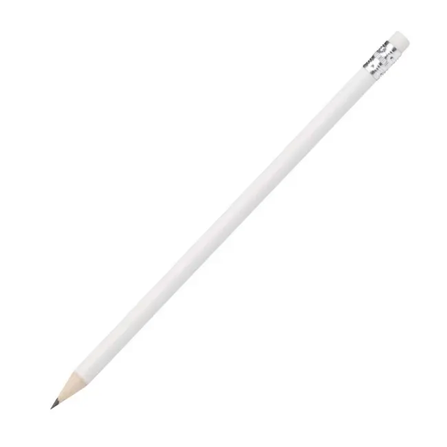 Деревянный карандаш с ластиком Белый Серебристый 10079-07