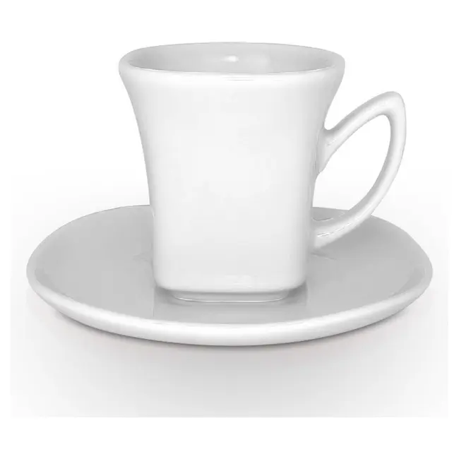 Чашка керамическая Lira S с блюдцем 180 мл Белый 1781-01