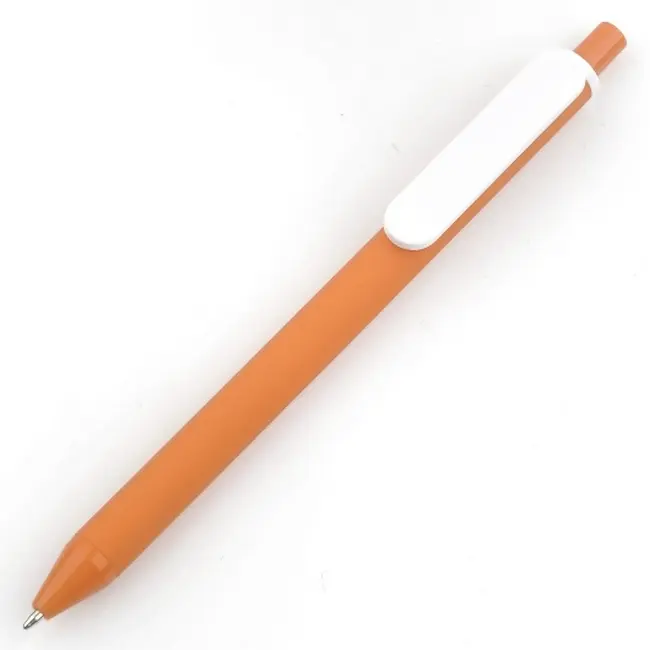 Ручка пластиковая 'ADORA' soft-touch Оранжевый Белый 15210-02