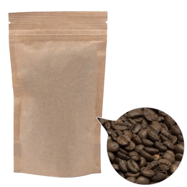 Кофе зерно '100% Арабика Бразилия Сантос' ДП100х170 крафт 70г Коричневый 13811-01