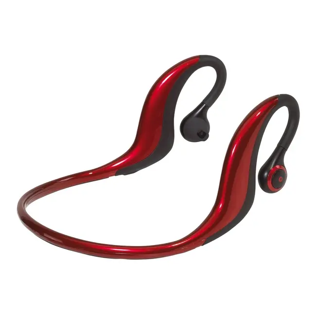 Гарнітура bluetooth для спорту з мікрофоном влагозахищена Красный Черный 3158-01