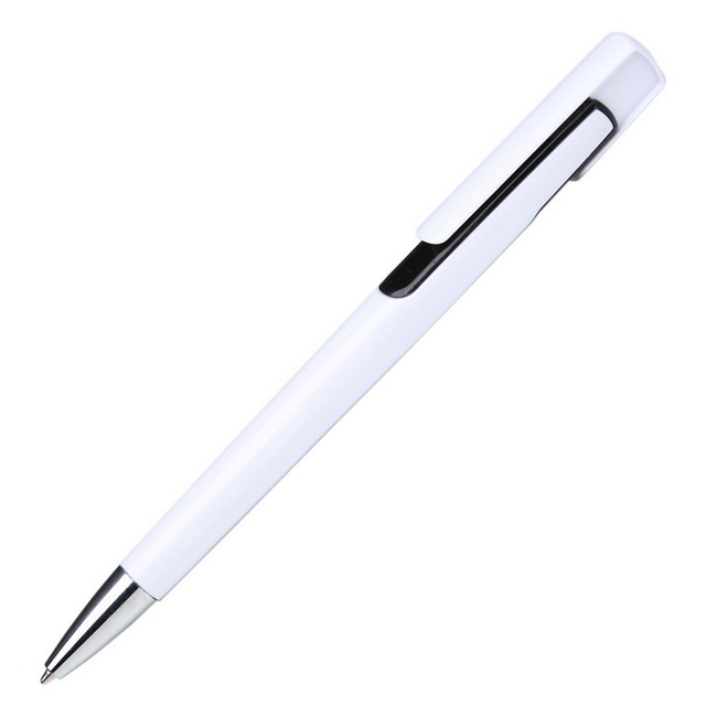 Ручка пластиковая Черный Белый Серебристый 1436-01
