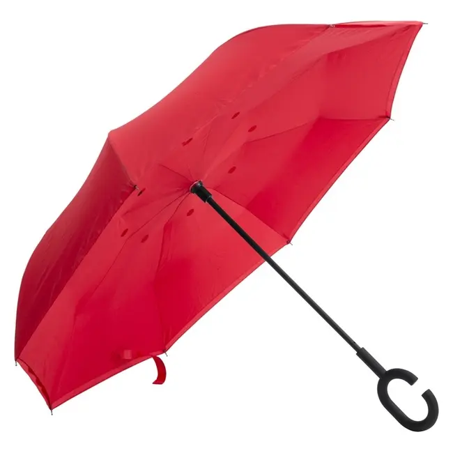 Зонт трость Hands-free Красный Черный 8604-01
