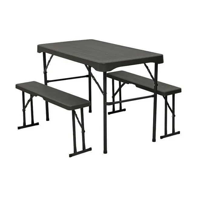 Набор мебели стол и 2 лавки Серый 13432-01