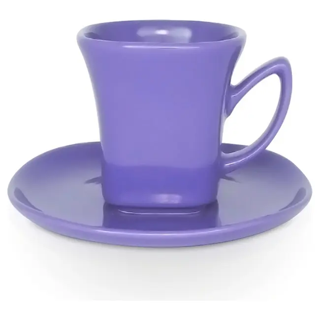 Чашка керамическая Lira S с блюдцем 180 мл Фиолетовый 1781-07