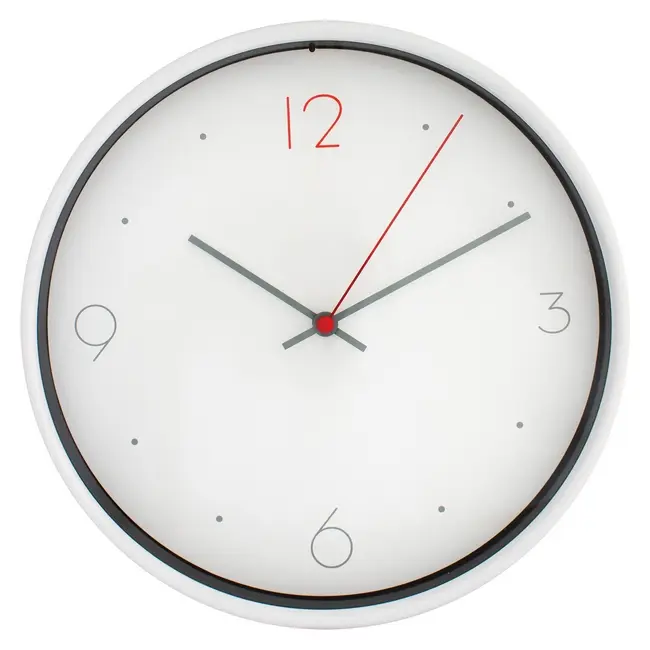 Годинник настінний'OFFICE' Красный Серый Белый 11919-01