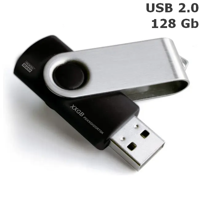 Флешка 'GoodRAM' 'TWISTER' 128 Gb USB 2.0 чорна Черный Серебристый 6376-09