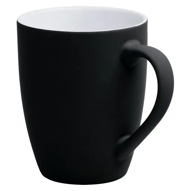 Чашка керамічна Soft-Touch 320мл Белый Черный 12663-01