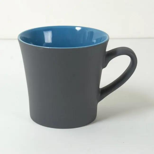 Чашка керамическая 360 мл Серый Голубой 8933-05