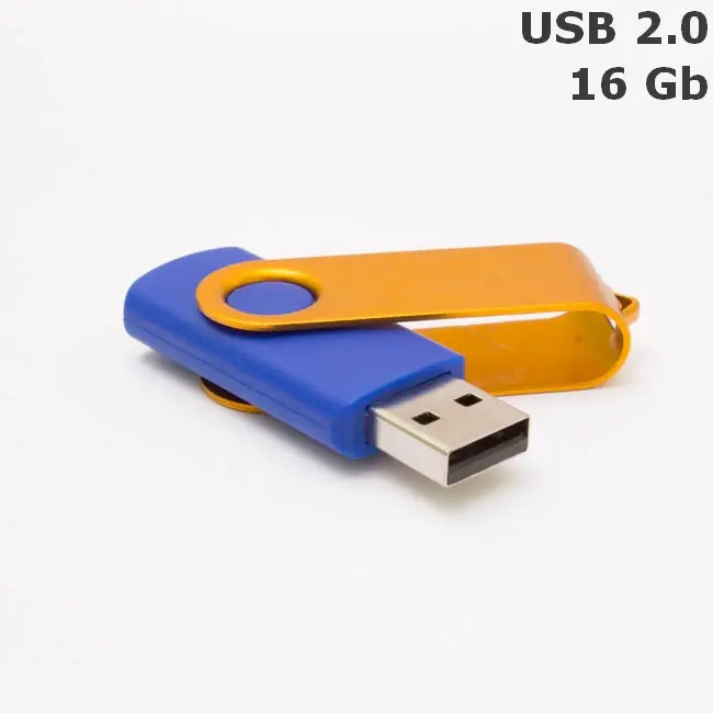 Флешка 'Twister' 16 Gb USB 2.0 Синий Золотистый 3675-125