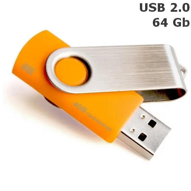 Флешка 'GoodRAM' 'TWISTER' 64 Gb USB 2.0 оранжевая Серебристый Оранжевый 6375-08