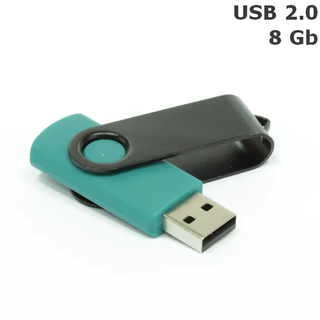 Флешка 'Twister' 8 Gb USB 2.0 Черный Зеленый 3673-73