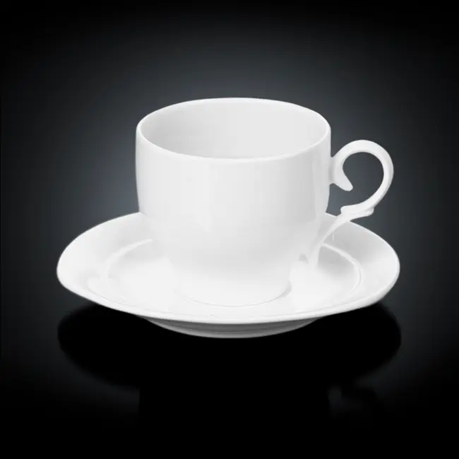 Чашка з блюдцем 'Wilmax' для чаю 220мл Белый 9701-01