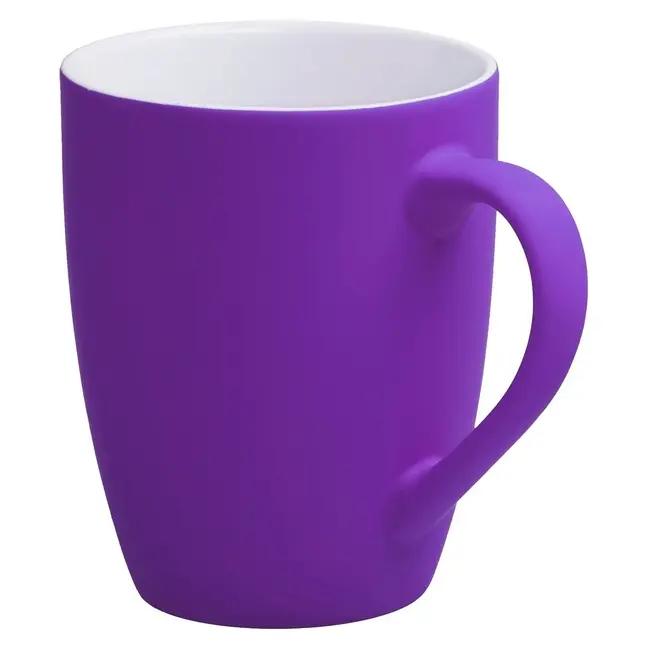 Чашка керамическая Soft-Touch 320мл Белый Фиолетовый 12663-10