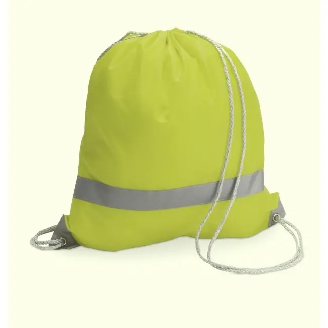 Рюкзак мешок со светоотражающей полоской Серебристый Желтый 6596-01
