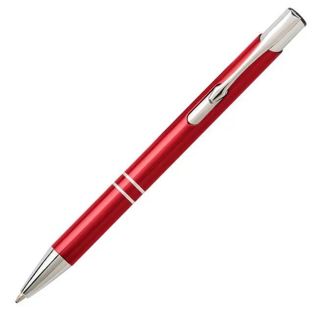 Ручка металева кулькова Красный Серебристый 8283-05