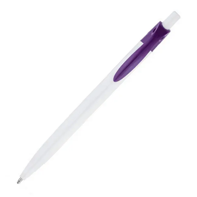 Ручка пластиковая пишет черным Фиолетовый Белый 8267-06
