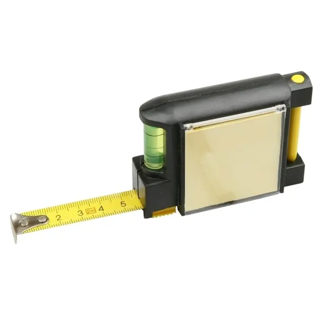 Рулетка 2 м уровень блокнот и ручка Желтый Зеленый Бежевый Прозрачный Черный 6701-01