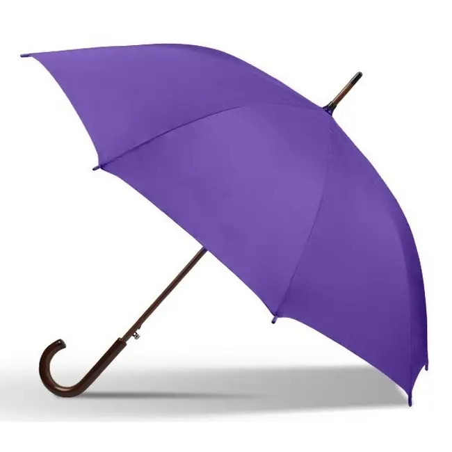 Зонт трость автоматический Древесный Коричневый Фиолетовый 1859-06