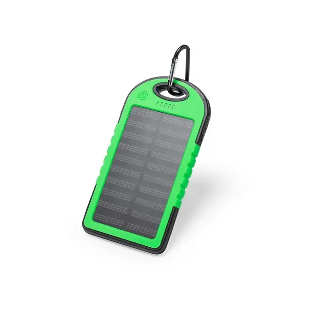 Повербанк PowerBank водонепроницаемый с солнечной батареей 4000 mAh Черный Зеленый 14792-04