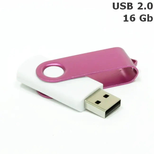 Флешка 'Twister' 16 Gb USB 2.0 Белый Розовый 3675-04