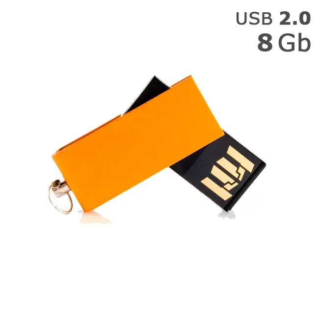 Флешка 'GoodRAM' 'CUBE' под логотип 8 Gb USB 2.0 оранжевая Оранжевый Черный Серебристый 4223-02