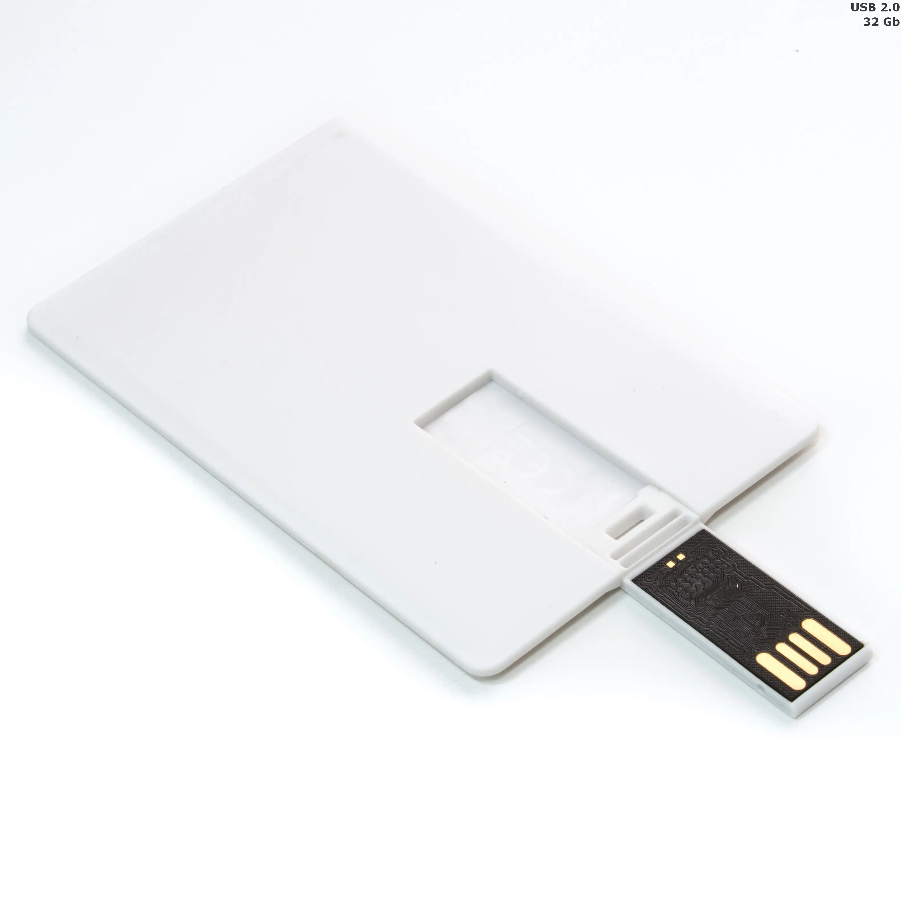 Флешка 'Credit card' пластикова 32 Gb USB 2.0 Белый 8695-01