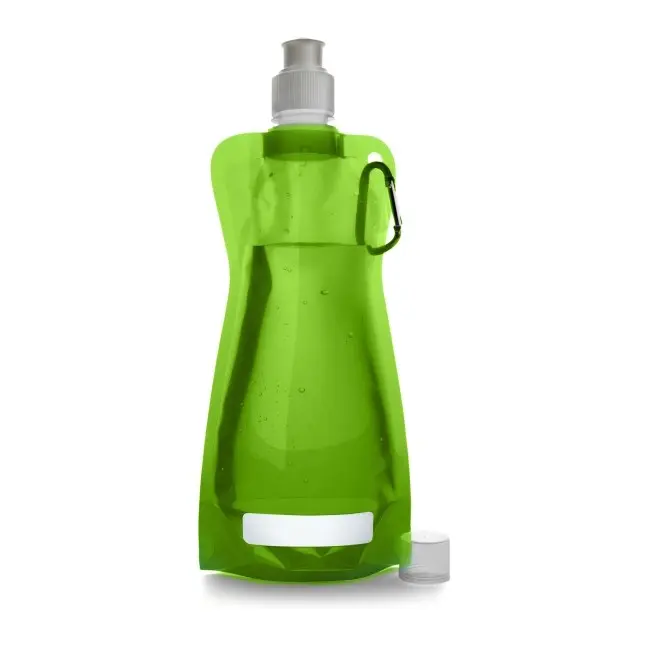 Пляшка для води складна пластикова 420 мл Зеленый Прозрачный Белый 6781-04