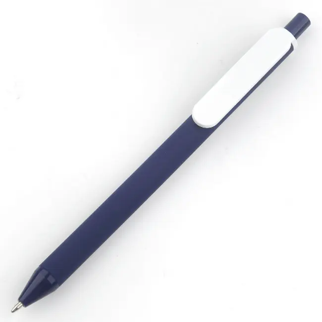 Ручка пластиковая 'ADORA' soft-touch Белый Темно-синий 15210-05
