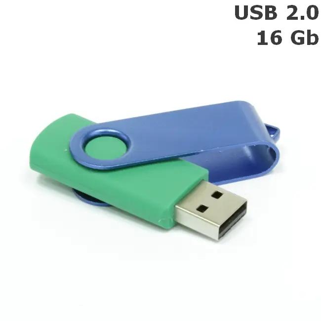 Флешка 'Twister' 16 Gb USB 2.0 Зеленый Синий 3675-74