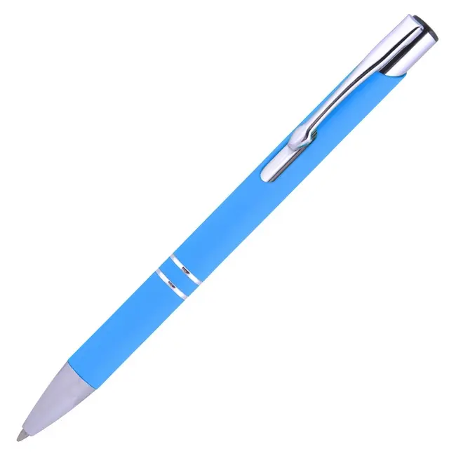 Ручка металева Серебристый Голубой 10061-08