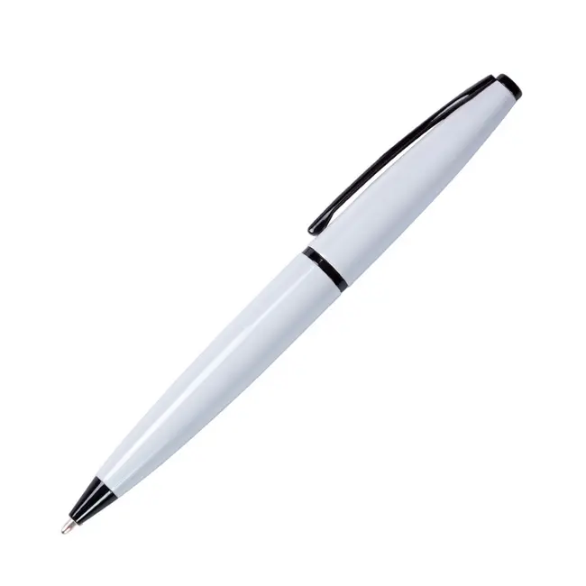 Ручка металева Белый Черный 7284-06
