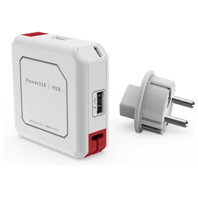 Зарядний пристрій USB PowerUSB HUB EU Белый Красный 1560-01