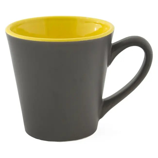 Чашка керамическая 288 мл Желтый Серый 8911-04
