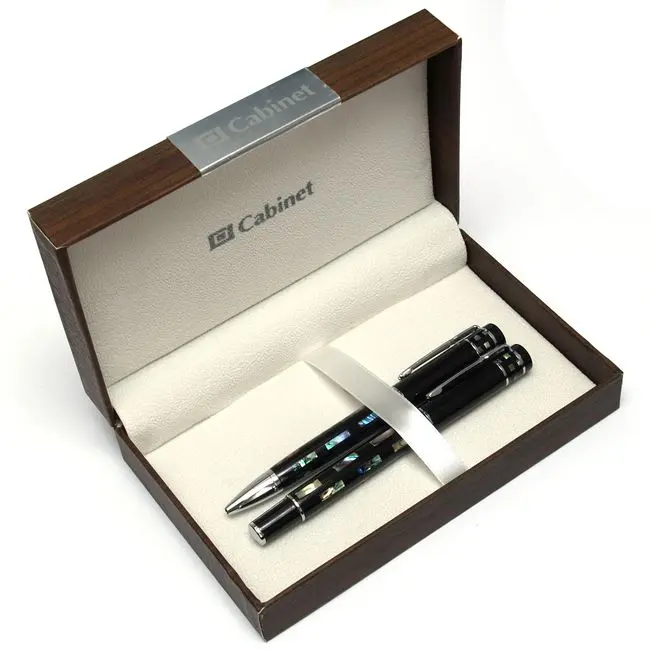 Набор 'Cabinet' 'Pearl' Ручка шариковая и перьевая металлические Черный Синий Серебристый 5815-01