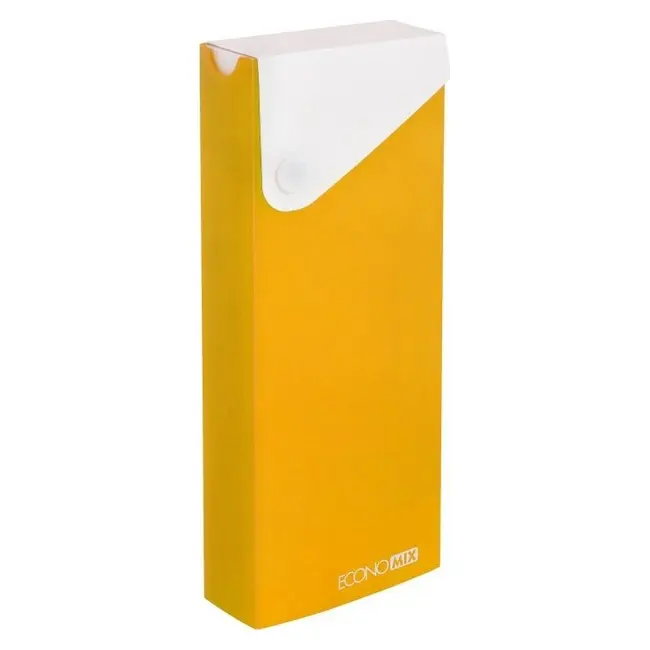 Пенал пластиковий А6 Белый Желтый 14547-02