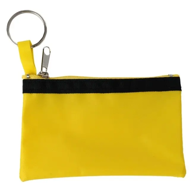 Ключница кошелек на молнии Желтый Черный 6448-02
